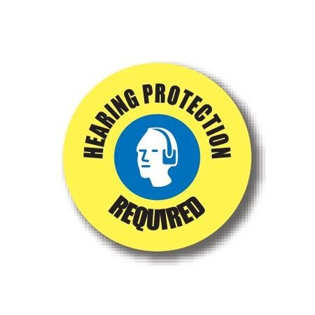 Ergomat 30in CIRCLE SIGNS - HEARING PROTECTION REQUIRED DSV-SIGN 900 #3069 -UEN